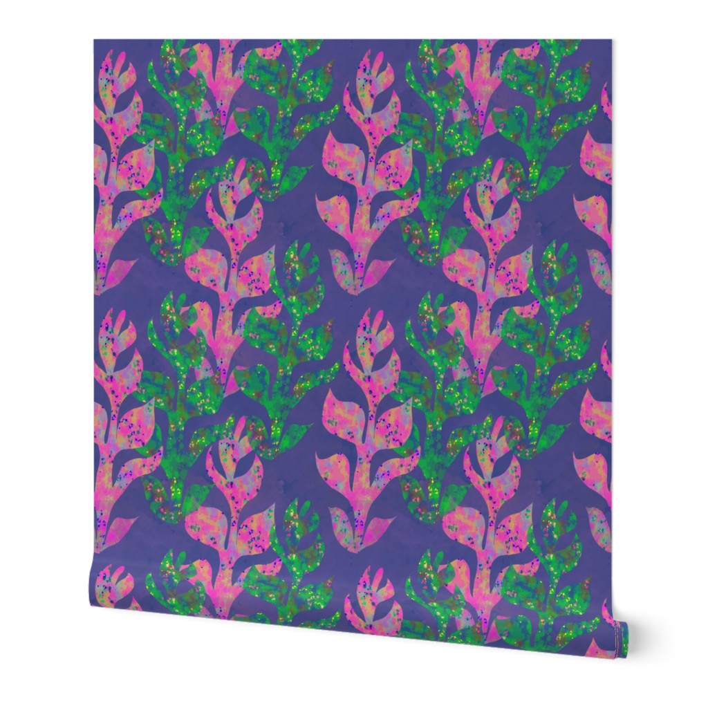 Kelp Forest - pink and purple
