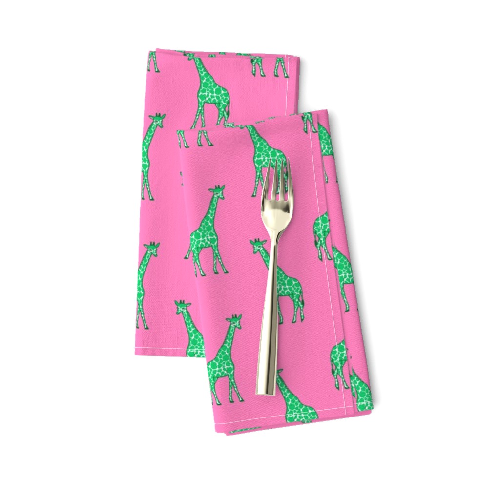 Giraffe Half-Drop Pink Green