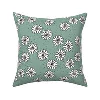 Little sprinkles daisy garden boho spring daisies in trend colors sage green