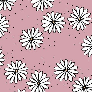 Little sprinkles daisy garden boho spring daisies in trend colors mauve purple