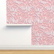 Paper Cutting Floral Pink White