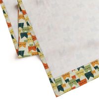 cats - nala cat vintage - geometric cats - cats fabric