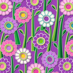 Colorful Paper Cut Gerber Daisies