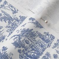 Marseilles Toile ~ Willow Ware Blue and White ~ Mask Template 10 x 12 inches x 12 Cut and Sew  