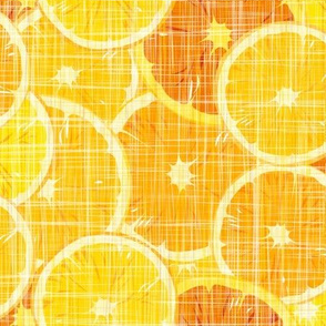 linen texture oranges