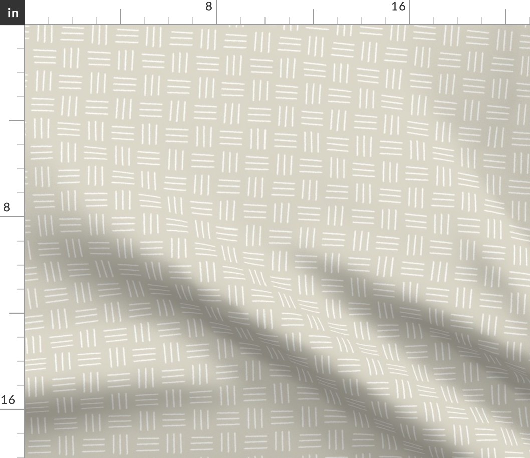 mudcloth basket weave white on linen