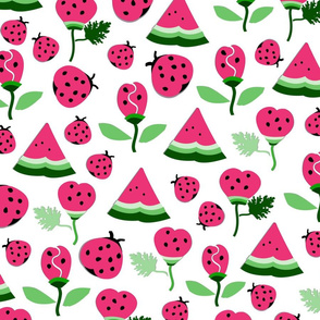 Watermelon Papercut Garden