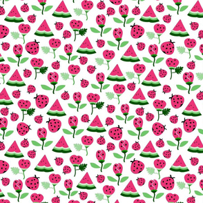 Watermelon Garden papercut Small Print