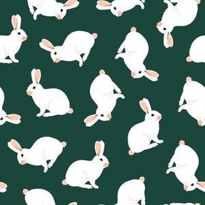 Rabbits tossed dark green