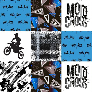 Moto4 | Grunge motorcross | Blue Wholecloth Quilt Cheater Quilt