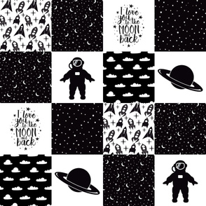 Space6 | Wholecloth Quilt | Black White