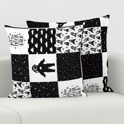 Space6_ROTATED | Wholecloth Quilt | Black White