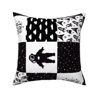 Space6_ROTATED | Wholecloth Quilt | Black White
