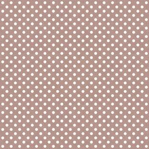 Polka Dot in Rose Brown Linen