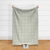 Weeds & Wildflowers: Green & Cream Abstract Plaid