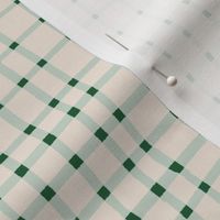 Weeds & Wildflowers: Green & Cream Abstract Plaid