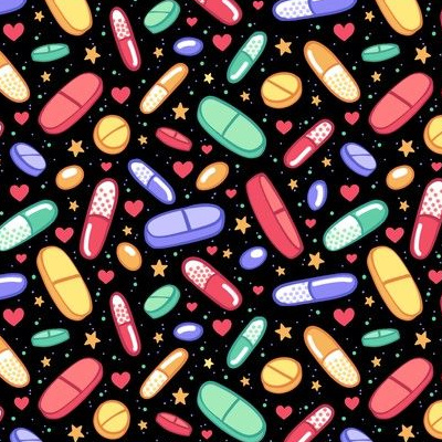 Pills Fabric, Wallpaper and Home Decor | Spoonflower
