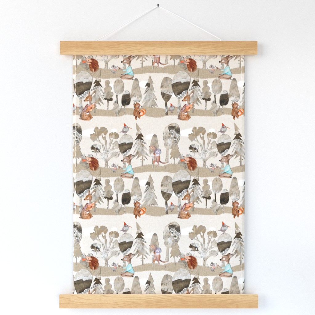 cutout woodland beige