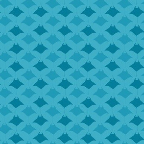 Sea of Mantas - Turquoise/Teal (small)