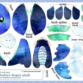 Custom Blue Galaxy Dragon