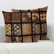 African Textiles Collage - Faux Quilt