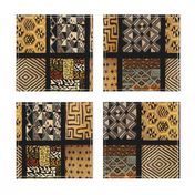 African Textiles Collage - Faux Quilt