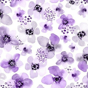 Lilac Lavender Berry Floral by Angel Gerardo