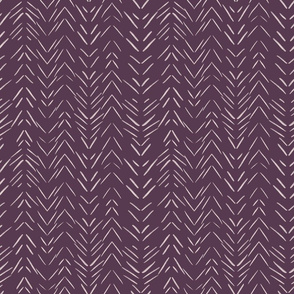 Free Falling Floral_Herringbone sketch PLUM PURPLE