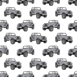 (small scale) jeeps - grey on white C20BS