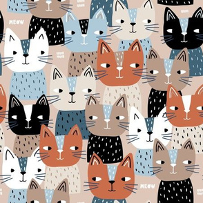 Funny cats pattern