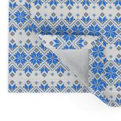 Wellspring - Star Alatyr - Ethno Ukrainian Traditional Pattern - Slavic Symbol - Small Blue