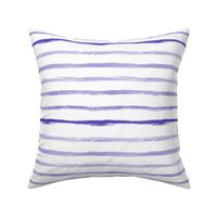 Amethyst watercolor brush stroke stripes - purple painted horizontal stripes