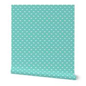 boer goat silhouette  fabric - goat fabric, silhouette fabric - turquoise