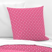 boer goat silhouette  fabric - goat fabric, silhouette fabric - hot pink floral