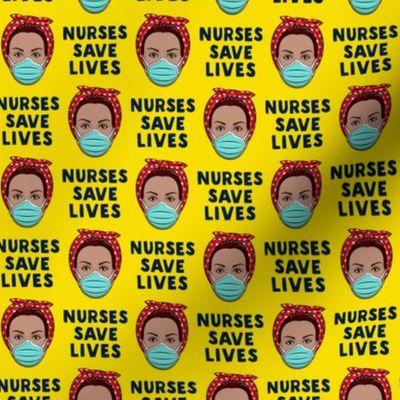 Rosie Nurse - Nurses save lives - yellow v2 - LAD20