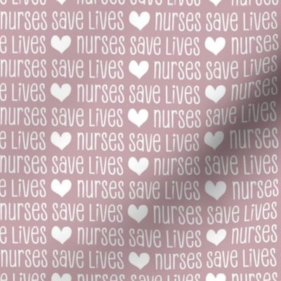 Nurses save lives - mauve - LAD20