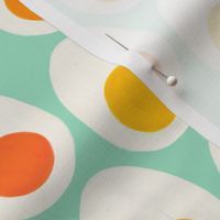 Hard Boiled Eggs (mint green background)