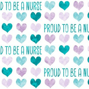 Proud to be a nurse - purple and teal - nursing/medical - LAD20
