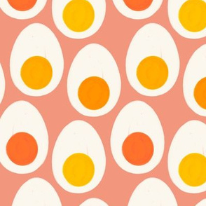 Hard Boiled Eggs (pink background)