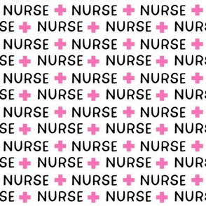 nurse fabric - nursing fabric - pink cross