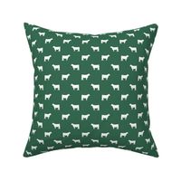 cow silhouette fabric - fabric - green