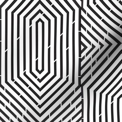 Labyrinth Geometric in  Black & White