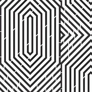 Labyrinth Geometric in  Black & White
