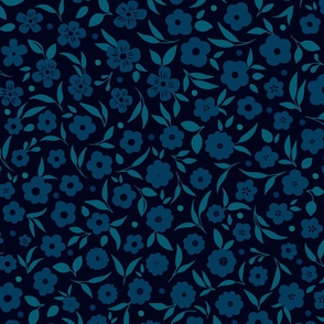 Ditsy Florals in blue