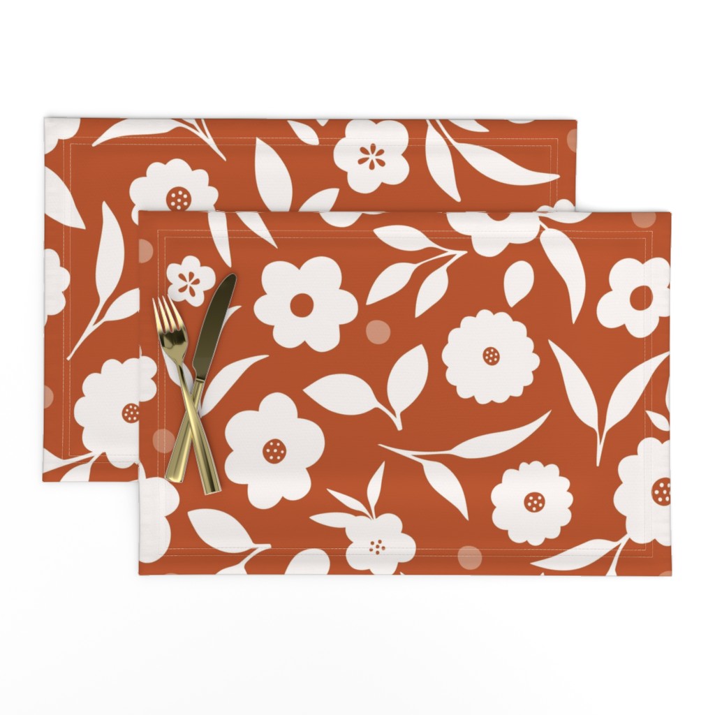 Ditsy Florals in Orange