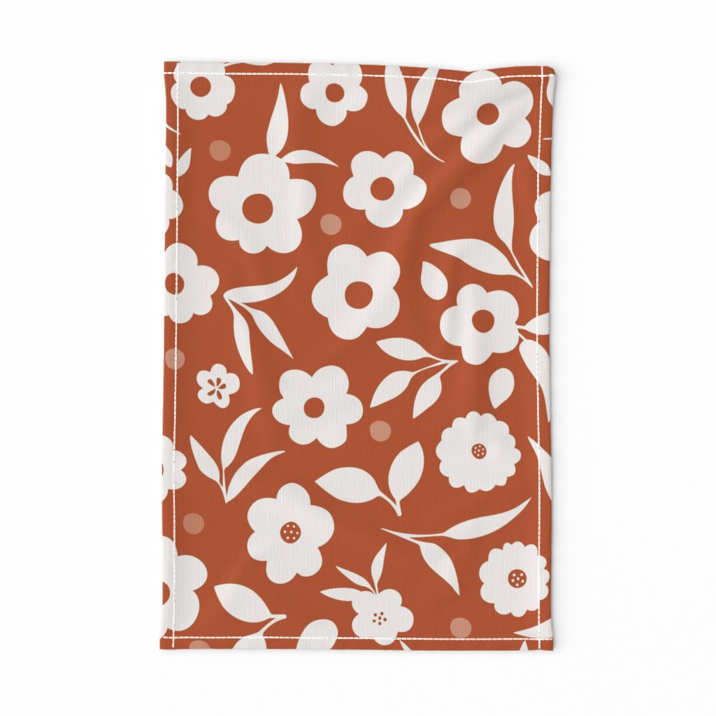 Ditsy Florals in Orange