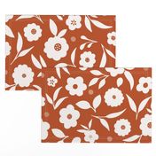 Ditsy Florals in Orange