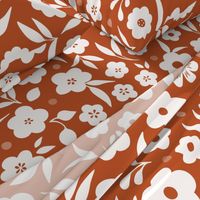 Ditsy Florals in Orange