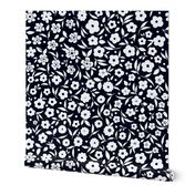 Ditsy Florals in Black and White