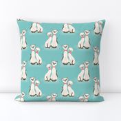 Kitsch Kitties - Aqua - Small